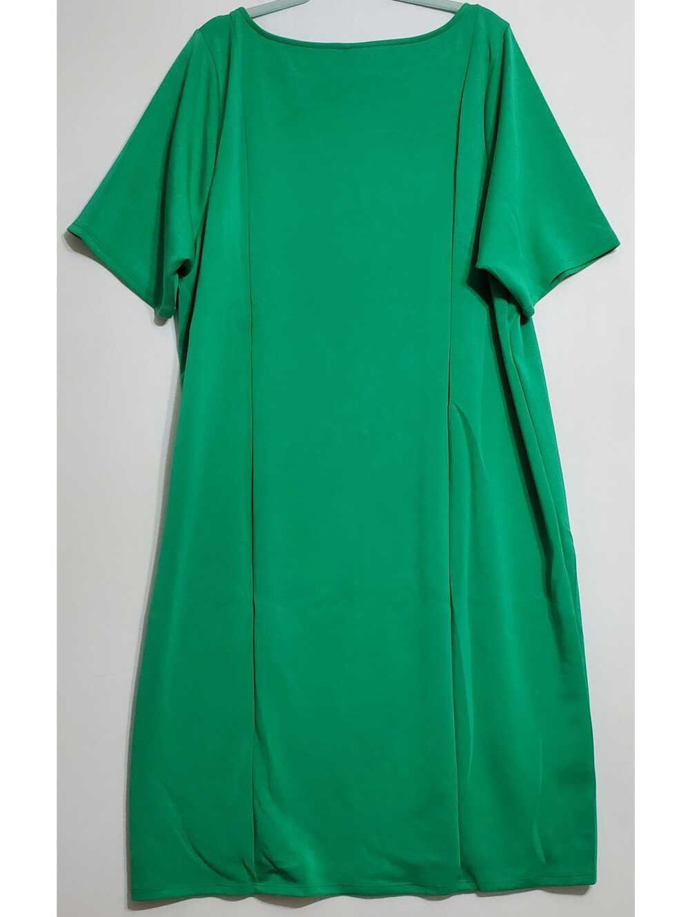NWT Torrid midi studio bodycon dress jelly bean green slit stretch short sleeves - Picture 7 of 11